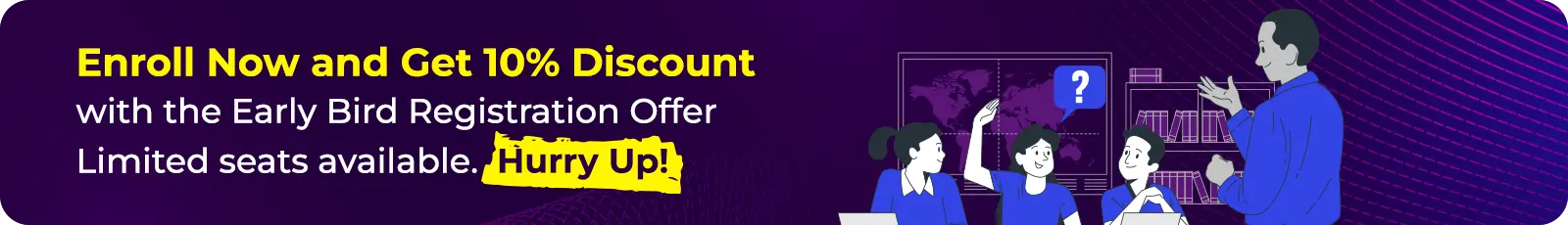 enroll and get discount website banner